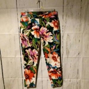 Floral straight leg pants